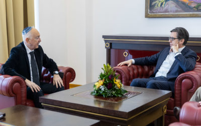 President Pendarovski meets with the President of the Jewish Community, Pepo Levi