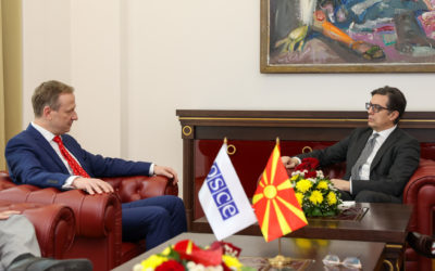 Средба на претседателот Пендаровски со амбасадорот Килиан Вал, шеф на Мисијата на ОБСЕ во Скопје