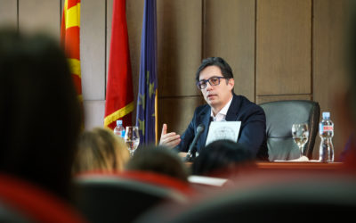 Претседателот Пендаровски одржа предавање на Правниот факултет при универзитетот „Гоце Делчев“ во Штип