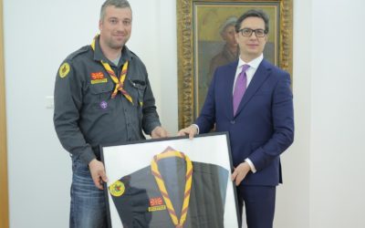 President Pendarovski receives representatives of Scout Association of Macedonia