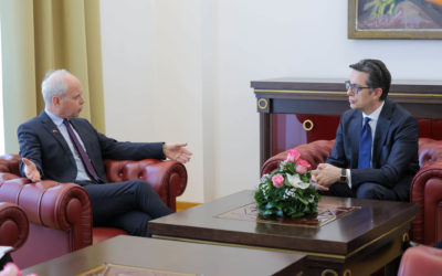 Farewell meeting of President Pendarovski with the Slovenian Ambassador Predan