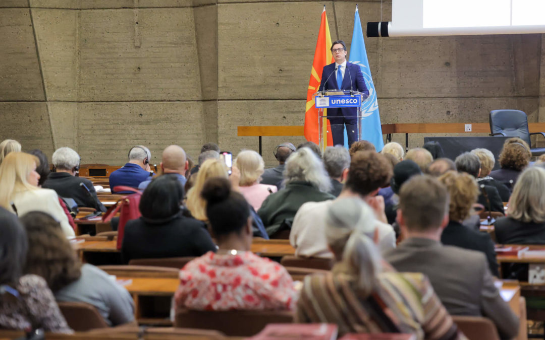 Претседателот Пендаровски се обрати на чествувањето на јубилејот „Сто години од раѓањето на Ацо Шопов“ во УНЕСКО во Париз