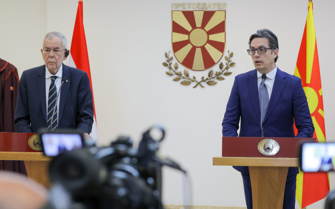 Konferenca për shtyp e presidentëve Pendarovski dhe Van der Belen: Austria është mik i dëshmuar i rajonit