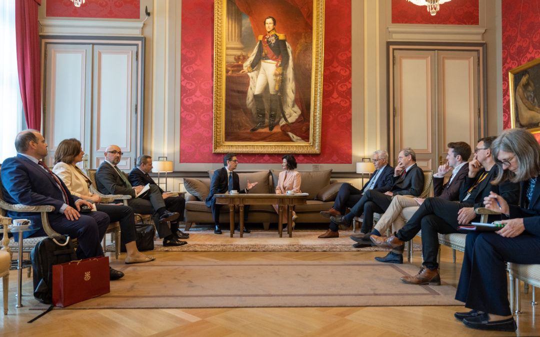 President Pendarovski meets with the President of the Belgian Senate of the Parliament, Stephanie D’Hose