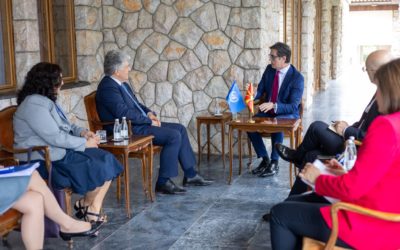 Средба на претседателот Пендаровски со Мирослав Јенча, помошник генерален секретар на ОН за Европа, Централна Азија и Америка