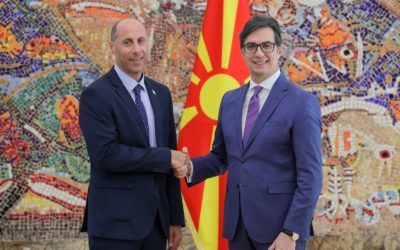 Претседателот Пендаровски ги прими акредитивите на новоименуваниот амбасадор на Грузија