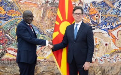 Presidenti Pendarovski i pranoi letrat kredenciale të ambasadorit të sapoemëruar të Guineja Bisausë