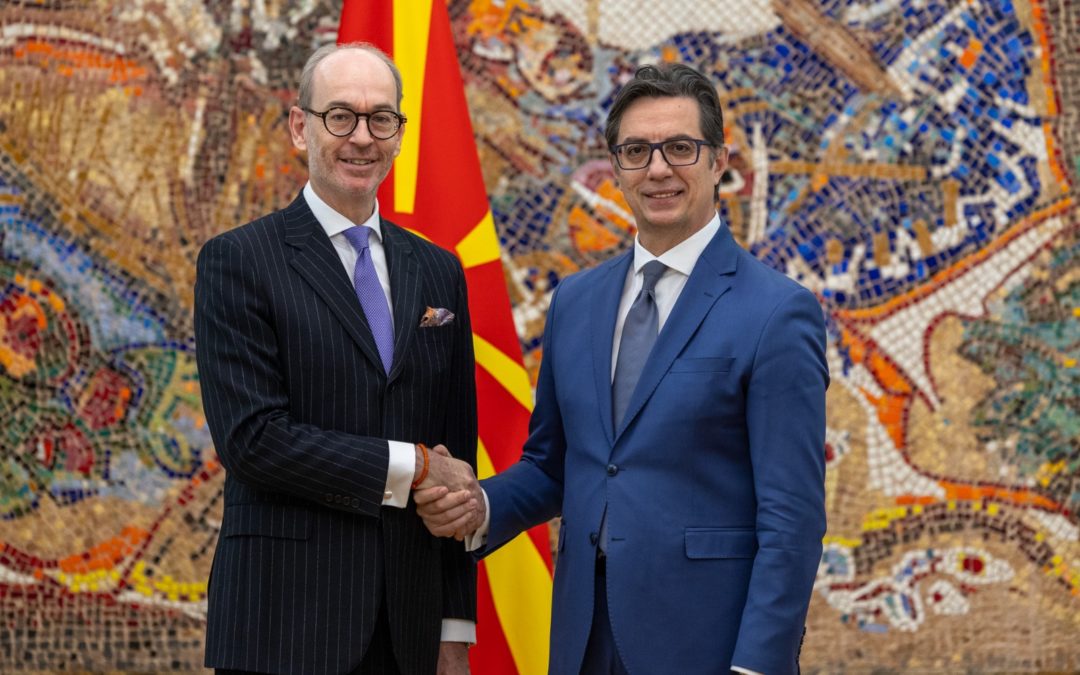 President Pendarovski receives credentials of the newly appointed Ambassador of Luxembourg, Marc Hubsch