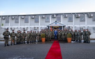 President Pendarovski visits the members of the Macedonian contingent within KFOR in Kosovo