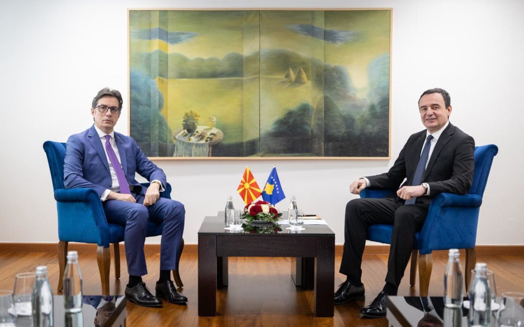 Takimi i Presidentit Pendarovski me Kryeministrin kosovar Albin Kurti