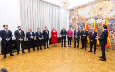 President Pendarovski receives transitional government members