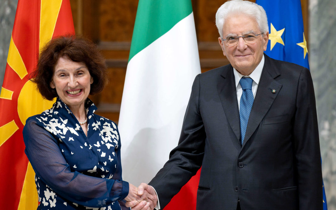 Средба на претседателката Сиљановска Давкова со италијанскиот претседател Матарела