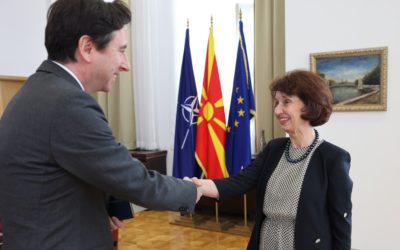 President Siljanovska Davkova meets with British Ambassador Matthew Lawson