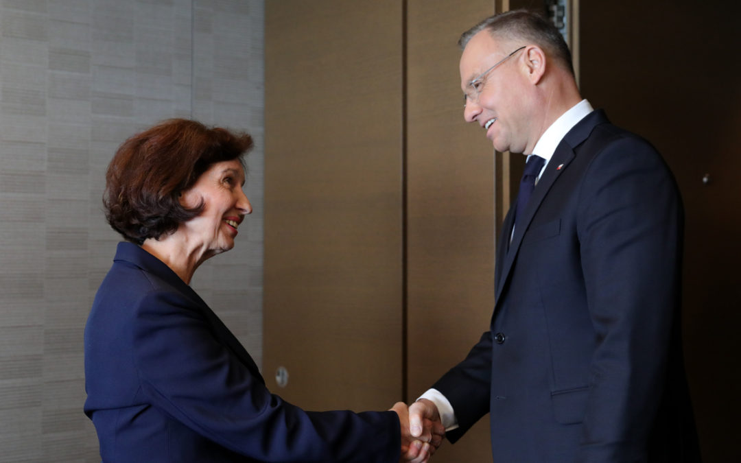 Средба на претседателката Сиљановска Давкова со полскиот претседател Анджеј Дуда