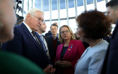 Takimi me Presidentin gjerman Frank-Valter Shtajnmajer në pritjen për pjesëmarrësit në Konferencën për rindërtimin e Ukrainës