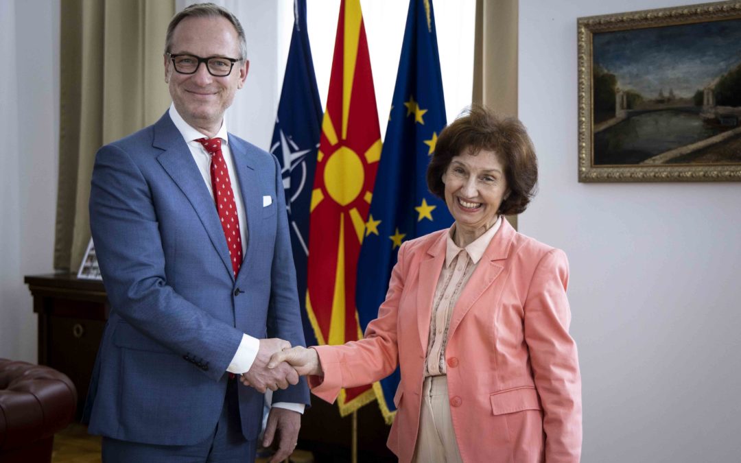 Presidentja Siljanovska Davkova e mirëpriti Kilian Val, shefin e Misionit të OSBE-së në Shkup