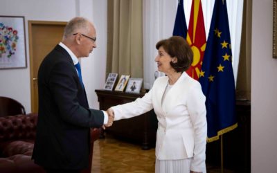 Presidentja Siljanovska Davkova e mirëpriti ambasadorin sllovak, Henrik Markush