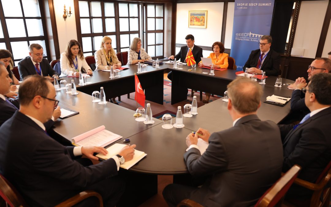 Средба на претседателката Сиљановска Давкова со турскиот министер за надворешни работи, Хакан Фидан