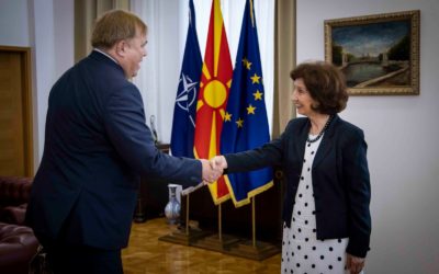 President Siljanovska Davkova receives Czech Ambassador Jaroslav Ludva