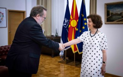 President Siljanovska Davkova receives Spanish Ambassador Jose Luis Lozano Garcia