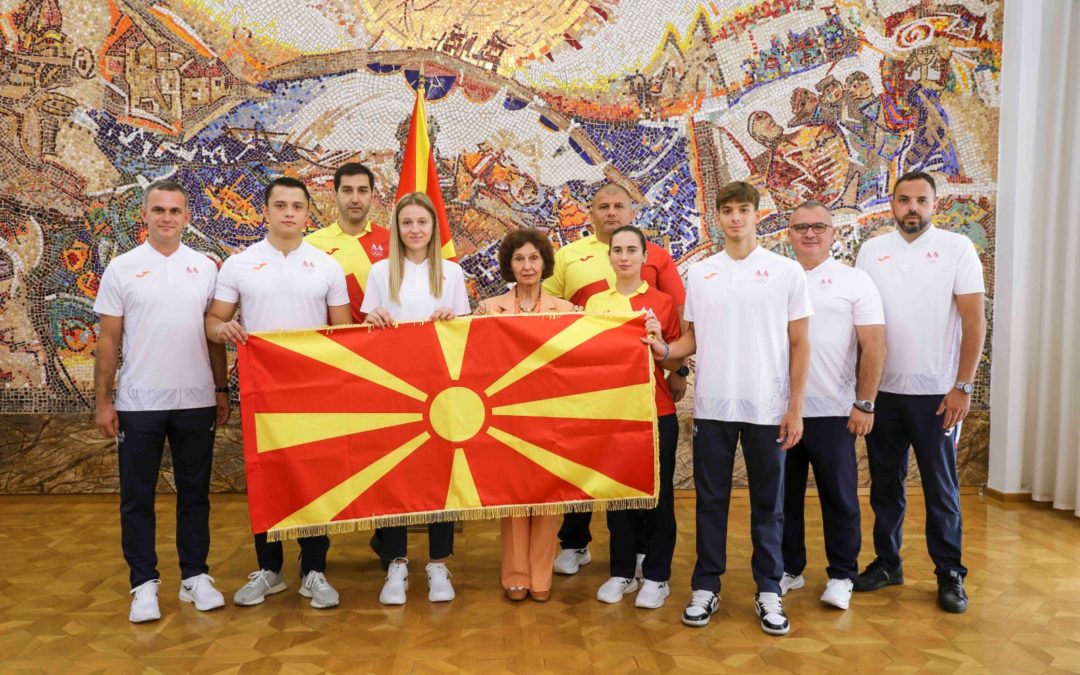 Presidentja Siljanovska Davkova i mirëpriti olimpikët maqedonas të cilët do të marrin pjesë në Olimpiadën në Paris