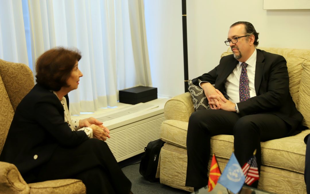 President Siljanovska Davkova meets in New York with the high representative of the US State Department for the Western Balkans, Alexander Kasanof