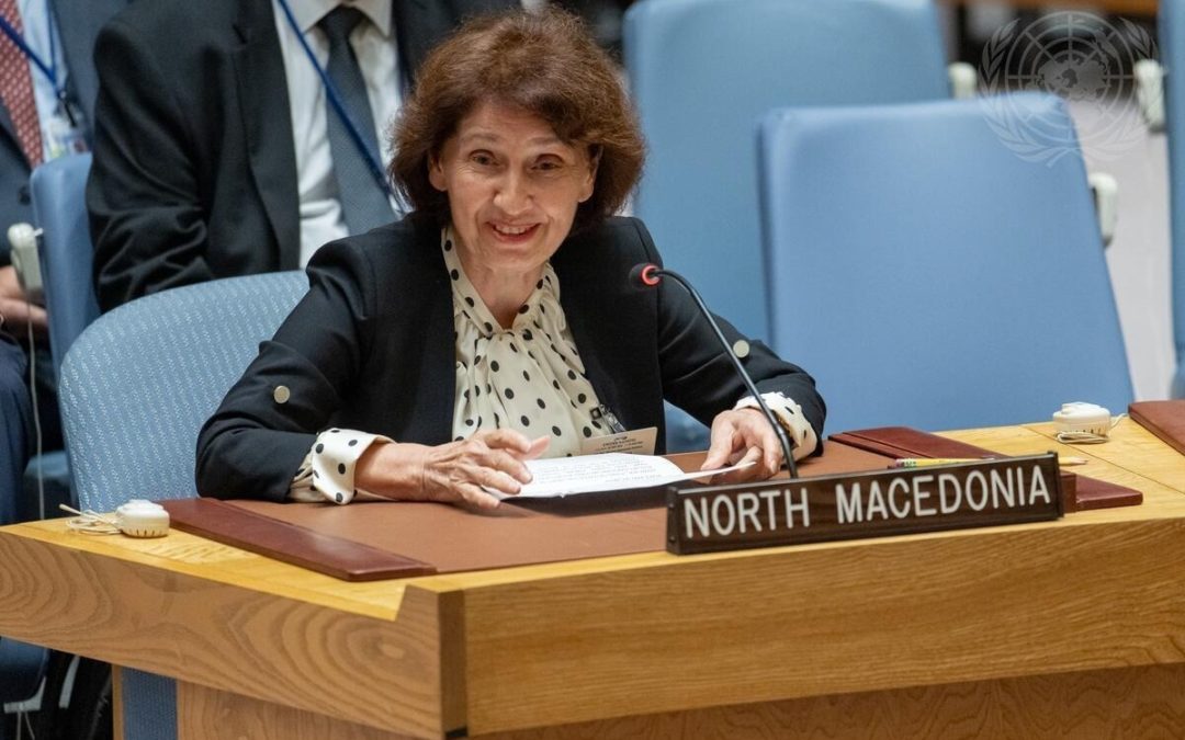 President Siljanovska Davkova addresses the Security Council of the United Nations