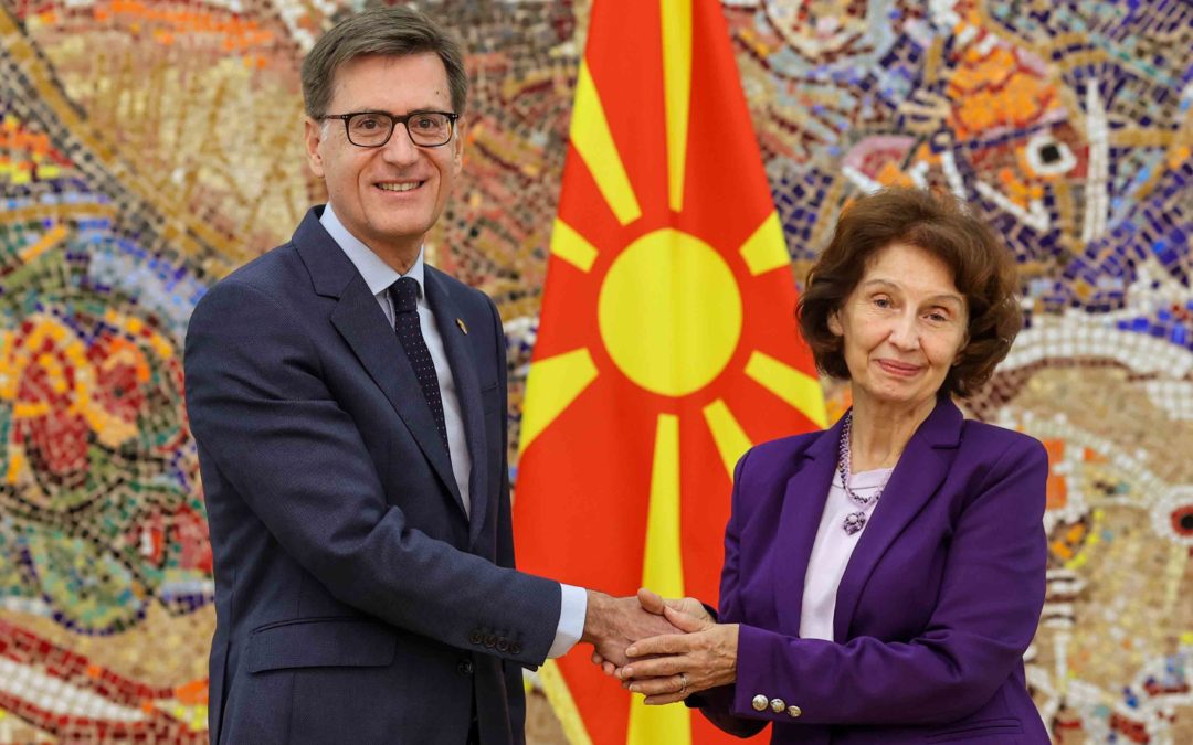 President Siljanovska Davkova receives credentials of newly appointed Ambassador of the Kingdom of Spain, Rafael Soriano Ortiz