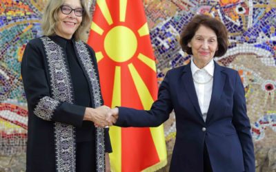 Presidentja Siljanovska Davkova i pranoi letrat kredenciale të ambasadores së sapoemëruar të Mbretërisë së Danimarkës, Pernile Deiler Kardel