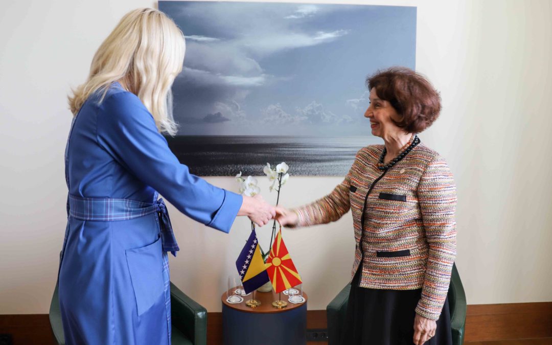 Siljanovska Davkova meets with Zeljka Cvijanovic, member of the Presidency of Bosnia and Herzegovina