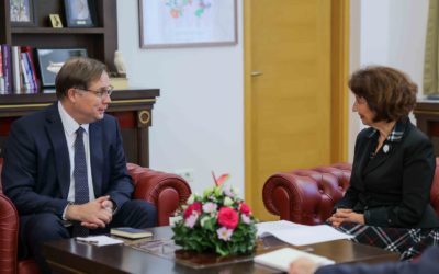 President Siljanovska Davkova receives the Finnish Ambassador, Niklas Lindqvist