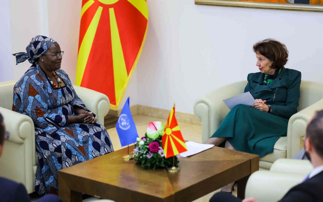 President Siljanovska Davkova receives the Deputy Executive Director of UN Women, Nyaradzayi Gumbonzvanda