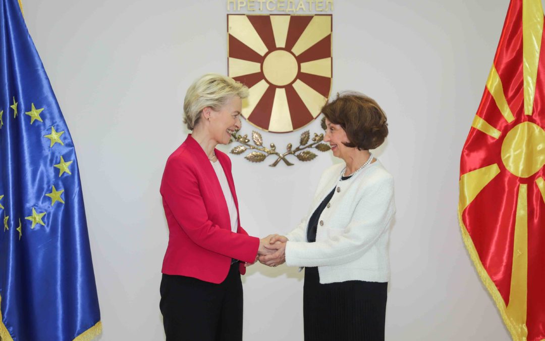 President Siljanovska Davkova meets with the President of the EC, Leyen: The key to our progress is integration according to the Copenhagen criteria and the merit-based principle