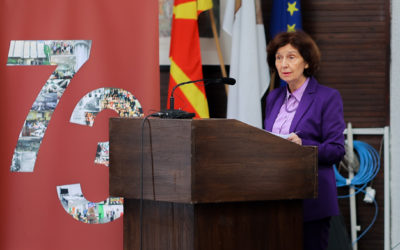 Address of President Siljanovska Davkova at the celebration of the 73rd anniversary of the founding of the “Iustinianus Primus” Faculty of Law