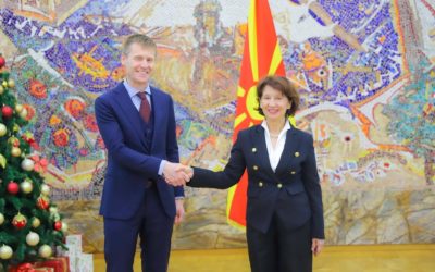 President Siljanovska Davkova receives credentials of newly appointed Ambassador of Belgium