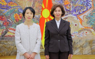 Presidentja Siljanovska – Davkova i pranoi letrat kredenciale të ambasadores së sapoemëruar të Japonisë