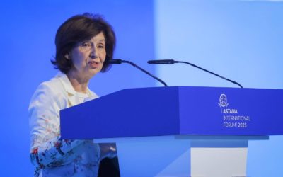 Сиљановска-Давкова од Астана Форумот: Потребен ни е свет што проблемите ќе ги решава со принципи, а не со моќ
