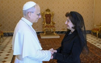 Аудиенција на Сиљановска-Давкова кај Поглаварот на Римокатоличката црква, Папата Лав XIV