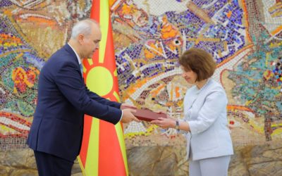 Сиљановска-Давкова ги прими акредитивите на новоименуваниот амбасадор на Јордан, Хазем Ал-Кхатиб Ал-Тамими