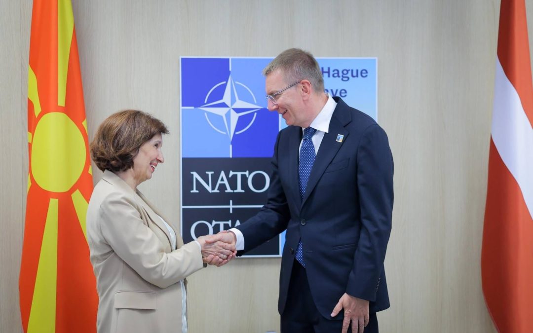 Средба на Сиљановска-Давкова со претседателот на Латвија, Едгарс Ринкевичс