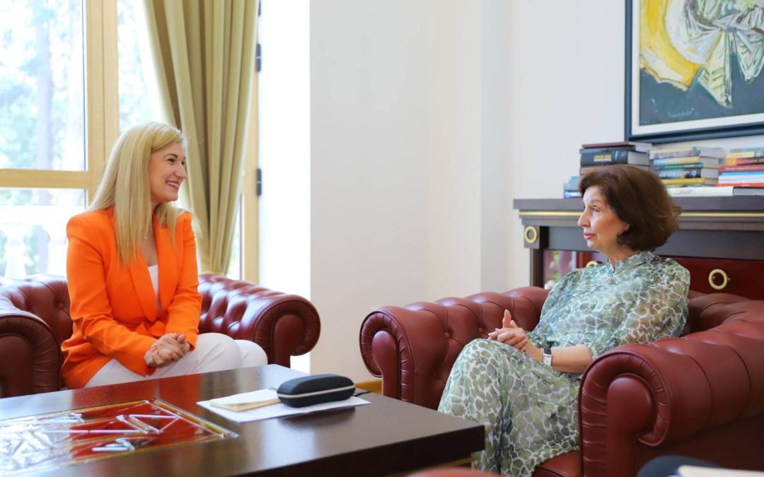 Farewell meeting of Siljanovska-Davkova with Serbian Ambassador Jovanovic