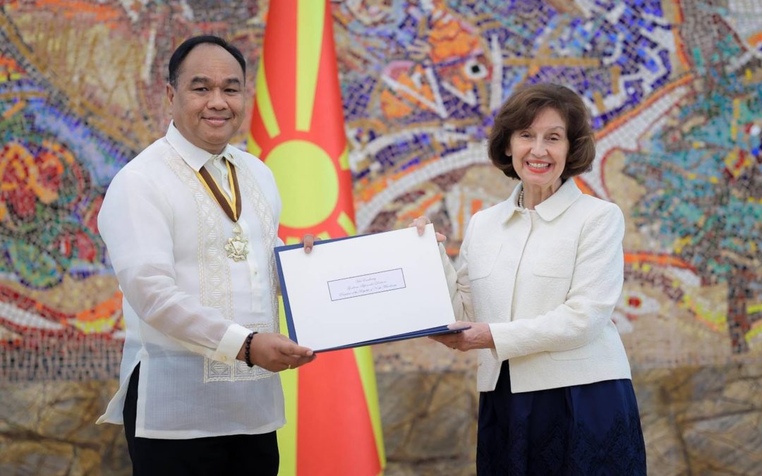 Siljanovska-Davkova receives credentials of newly appointed Ambassador Extraordinary and Plenipotentiary of the Philippines