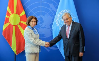 Siljanovska-Davkova meets with UN Secretary-General Antonio Guterres