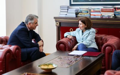 Сиљановска-Давкова oствари средба со грчкиот професор Јанис Армаколас