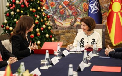 Сиљановска-Давкова ја прими албанската министерка за Европа и надворешни работи, Спиропали: Заедничката европска перспектива да стане реалност