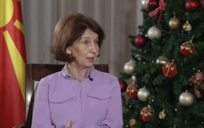Новогодишно интервју на Сиљановска-Давкова за Македонската телевизија