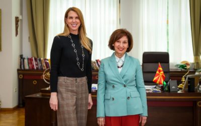 Средба на Сиљановска-Давкова со Никол Варнс, вршителка на должноста амбасадорка во Амбасадата на САД