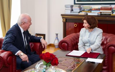 Сиљановска-Давкова на средба со претседателот на фондацијата „Мармара“, Акан Сувер