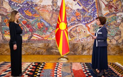 Сиљановска-Давкова ги прими акредитивите на новоименуваната амбасадорка на Ерменија, Цовинар Хамбарџумиан
