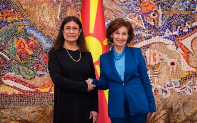 Сиљановска-Давкова ги прими акредитивните писма на новоименуваната амбасадорка на Република Перу